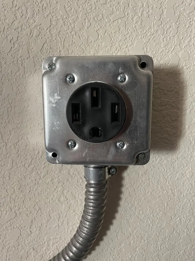 NEMA 14-50 outlet installed for Smart Home Electrical in College Station